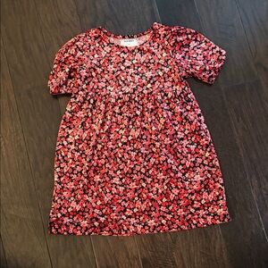 Floral Pink and Black Dress